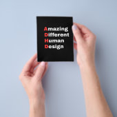 Amazing Different Human Design - ADHD プライド チラシ (手)