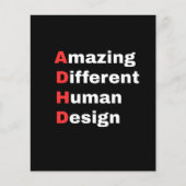 Amazing Different Human Design - ADHD プライド チラシ (正面)