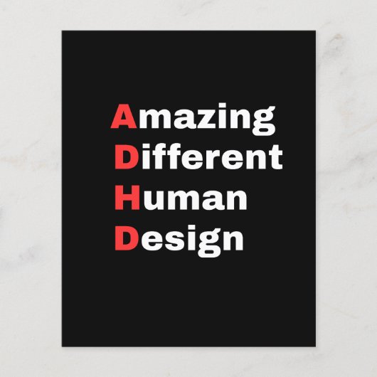Amazing Different Human Design - ADHD プライド チラシ (正面)