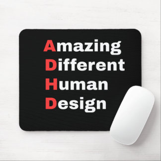 Amazing Different Human Design - ADHD プライド マウスパッド