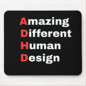 Amazing Different Human Design - ADHD プライド マウスパッド (正面)