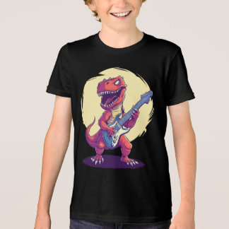 Amazing Dinosaur Jamming on Electric Guitar トライブレンドＴシャツ