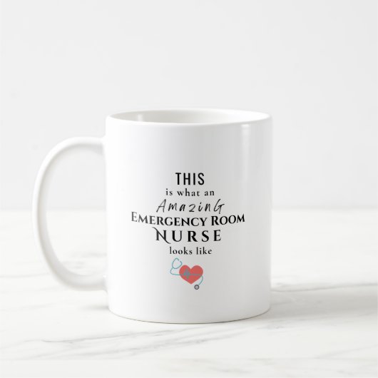 Amazing Emergency Room Nurse Personalized コーヒーマグカップ (左)