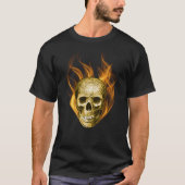Amazing Flaming Skull Design Tシャツ (正面)