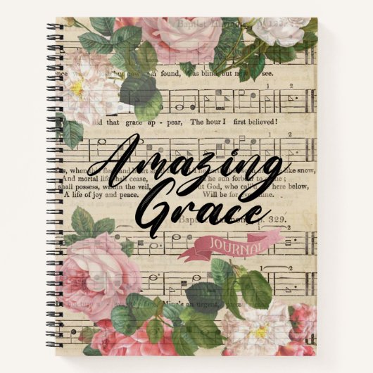 Amazing Grace - オリジナル楽譜 ノートブック (正面)