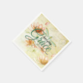 Amazing Grace Flowers and dragonfly  スタンダードカクテルナプキン (角)