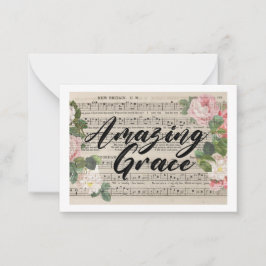 Amazing Grace - Original Music Sheet ノートカード