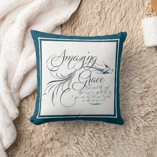 Amazing Grace Throw Pillow クッション (ブランケット)