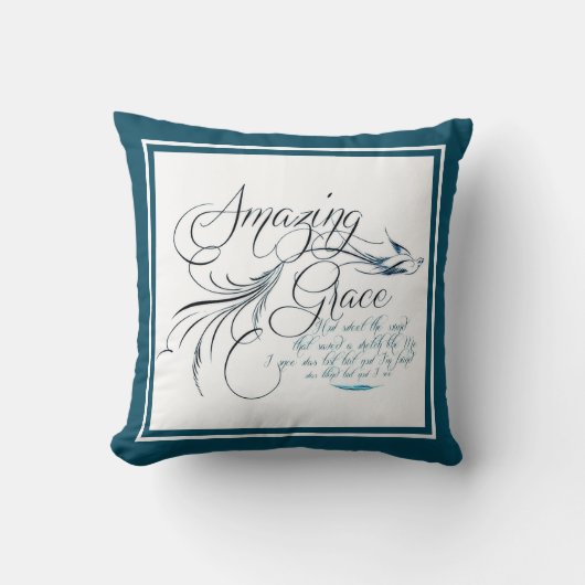 Amazing Grace Throw Pillow クッション (正面)