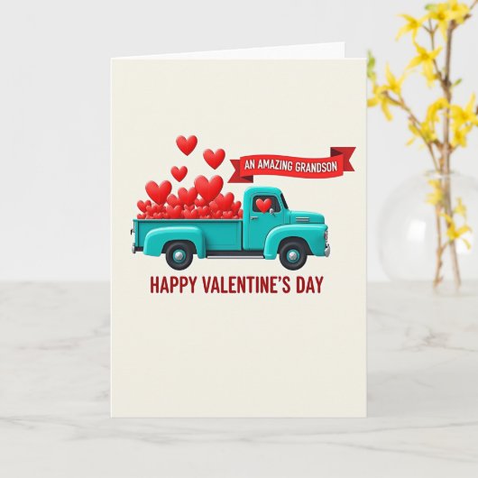 Amazing Grandson Valentine Card カード (黄色い花)