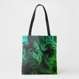 Amazing Green + Dark Green Swirls on This Reusable トートバッグ