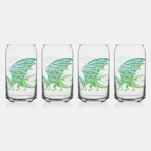 Amazing Green Mosaic Dragon  ガラス缶 (正面)