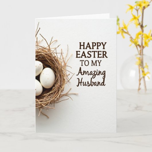 Amazing Husband Easter Day Card カード (黄色い花)