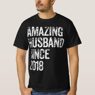 Amazing Husband Since 2018 4 Year Wedding Annivers Tシャツ
