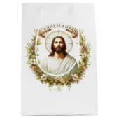 Amazing Jesus word art Easter  ミディアムペーパーバッグ (正面)