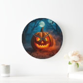 Amazing Lava-Glow Pumpkin Halloween Clock ラージ壁時計 (ホーム)