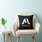 Amazing Life Monochrome A Logo クッション (椅子)