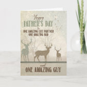 AMAZING LIFE Partner Father's Day Forest Deer カード (正面)