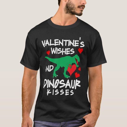 Amazing love apparel heart wishes and dinosaur kis tシャツ (正面)