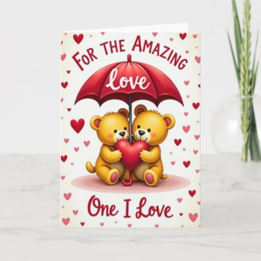 Amazing Love Heart Bears Card カード (正面)