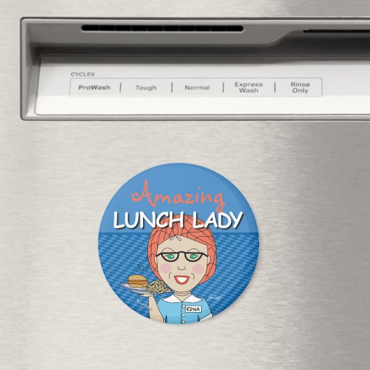 Amazing Lunch Lady マグネット (インサイチュ (食洗機))