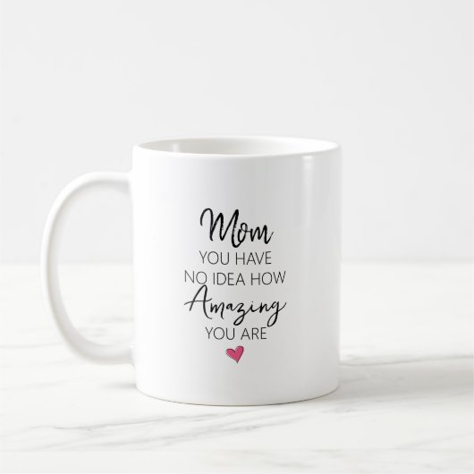 Amazing Mom 母の日 名前 引用 コーヒーマグカップ (左)