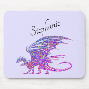 Amazing Mosaic Dragon Purple Personal マウスパッド