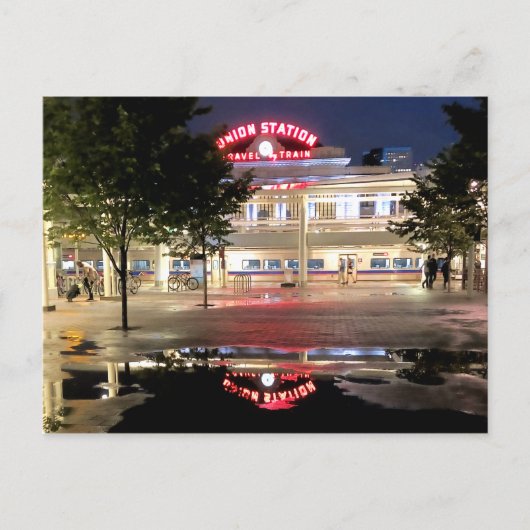 Amazing Night View, Union Station, Denver, CO ポストカード (正面)