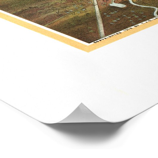 Amazing old map of Newark, New Jersey from 1916 ポスター (角)