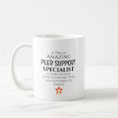 Amazing Peer Support Specialist Personalized gift コーヒーマグカップ (左)