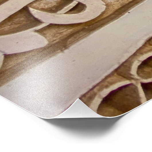 Amazing Plasterwork in Ben Youssef - Marrakech フォトプリント (角)