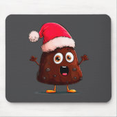 Amazing Pudding Look With Christmas Hat  マウスパッド (正面)