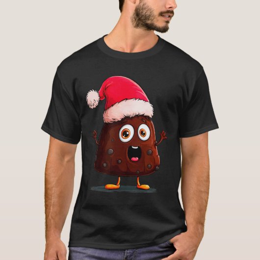 Amazing Pudding Look With Christmas Hat Tシャツ (正面)