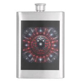 Amazing Red/Black Checkered Mandelbrot Starbursts フラスク
