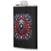 Amazing Red/Black Checkered Mandelbrot Starbursts フラスク (左)