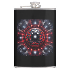 Amazing Red/Black Checkered Mandelbrot Starbursts フラスク