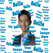 Amazing Selfieテンプレート独自の作成 ファブリック (タイル)