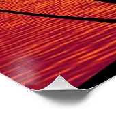 Amazing sunset with palms on tropical beach ポスター (コーナー)