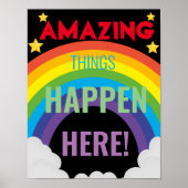 amazing things happens here classroom poster ポスター (正面)