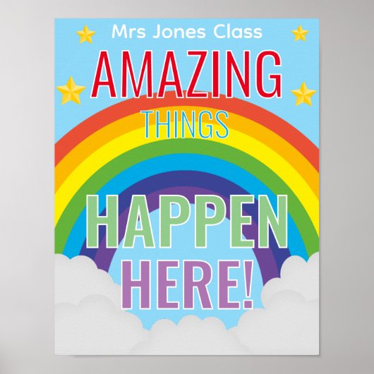 amazing things happens here classroom poster ポスター (正面)