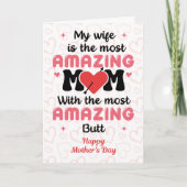 Amazing Wife Amazing Butt, Funny Mother's Day カード (正面)