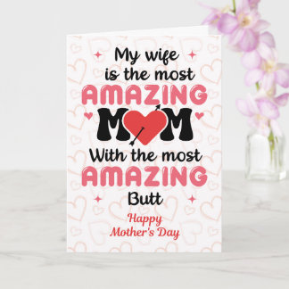 Amazing Wife Amazing Butt, Funny Mother's Day カード