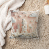 amazing world marshmallow with pink background クッション (ブランケット)