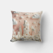 amazing world marshmallow with pink background クッション (正面)