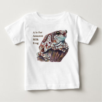 Amazon Milk Frogアートワークベビーと子供のTシャツ ベビーTシャツ