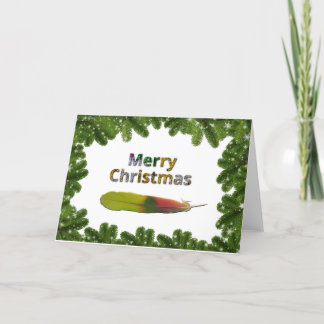 Amazon Parrot Featherクリスマスカード シーズンカード