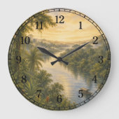 Amazon Rainforest Wall Clock — Nature-Inspired Des ラージ壁時計 (正面)
