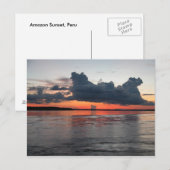 Amazon Sunset，ペルー ポストカード (正面/裏面)