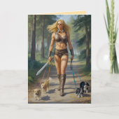 Amazon Warrior Walkin' the Dog Card シーズンカード (正面)