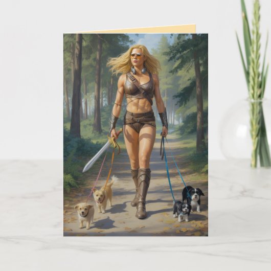 Amazon Warrior Walkin' the Dog Card シーズンカード (正面)